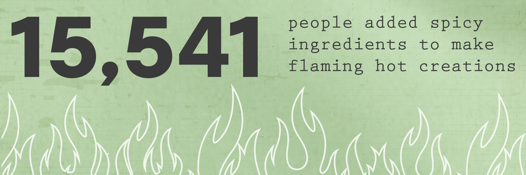 15,541 people added spicy ingredients to make flaming hot creations